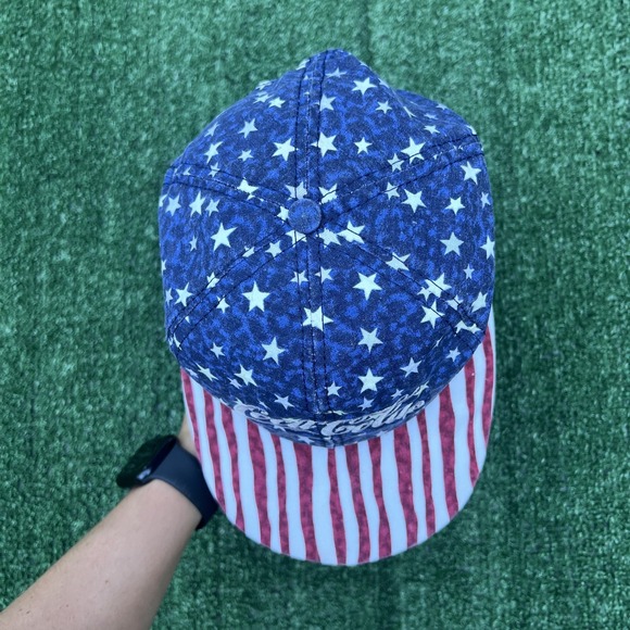 Vintage Coca-Cola Company American Flag AOP Snapback Hat Cap Patriotic USA 90s - Picture 5 of 10